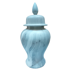 Tibor Tinaja porcelana color Marmol 46 x 22 cm - 18 in